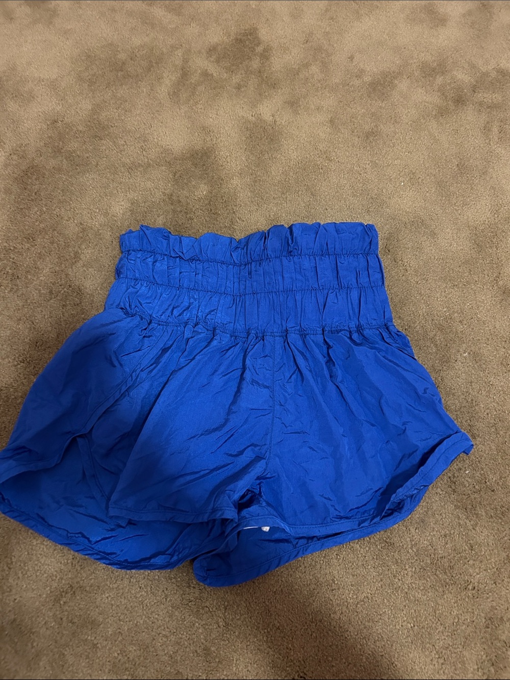 FP Movement by Free People Royal Blue Smocked Waist Athletic Shorts